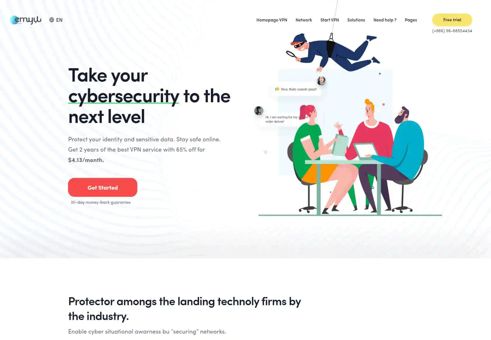 EMYUI WHMCS Client Theme - homepage