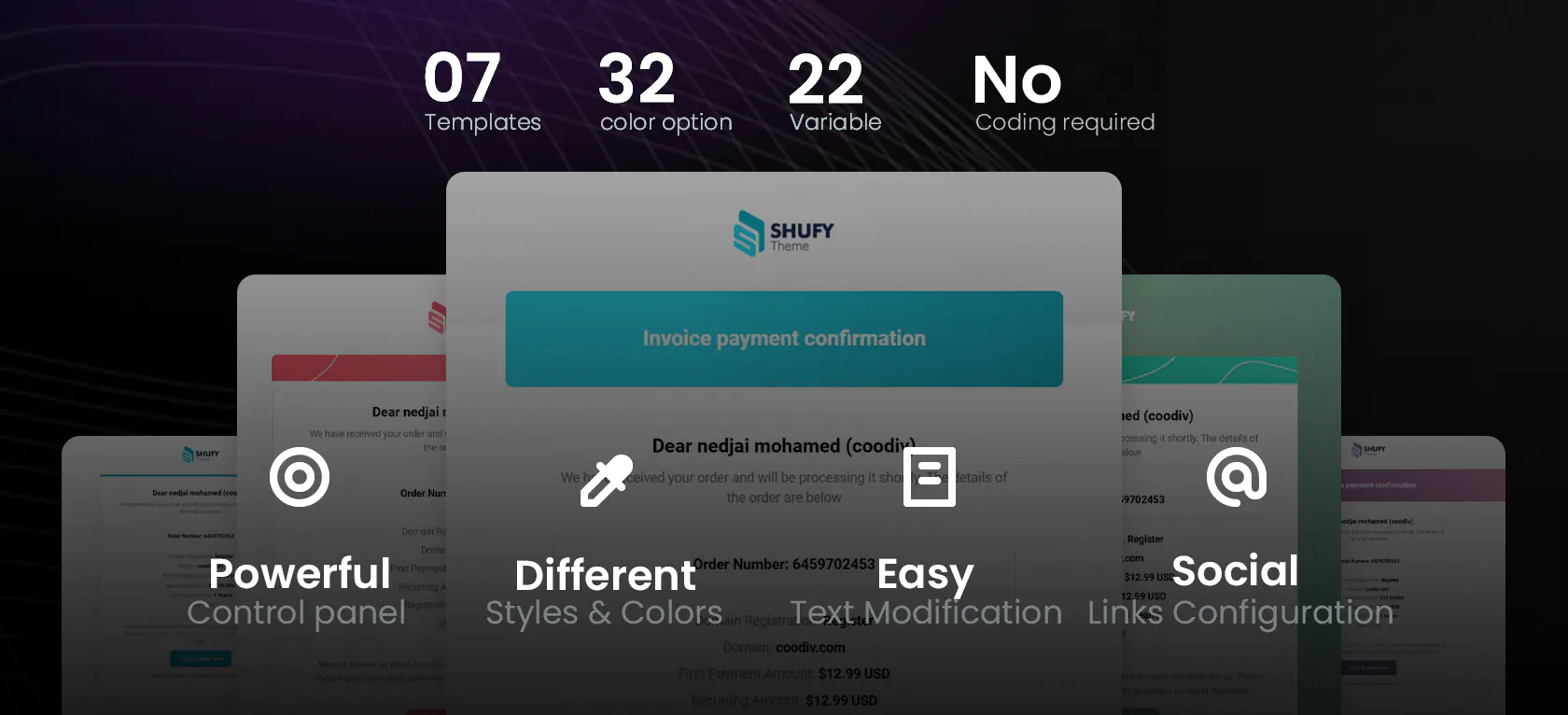 latest version WHMCS Theme by coodiv screenshot emyui aws pro