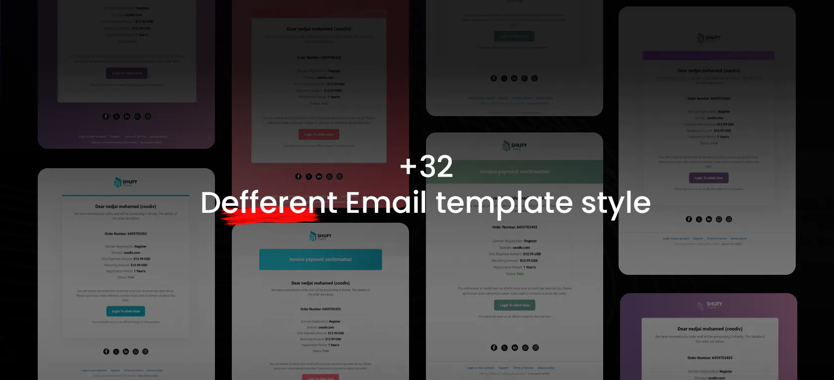 latest version WHMCS Theme by coodiv screenshot emyui aws pro