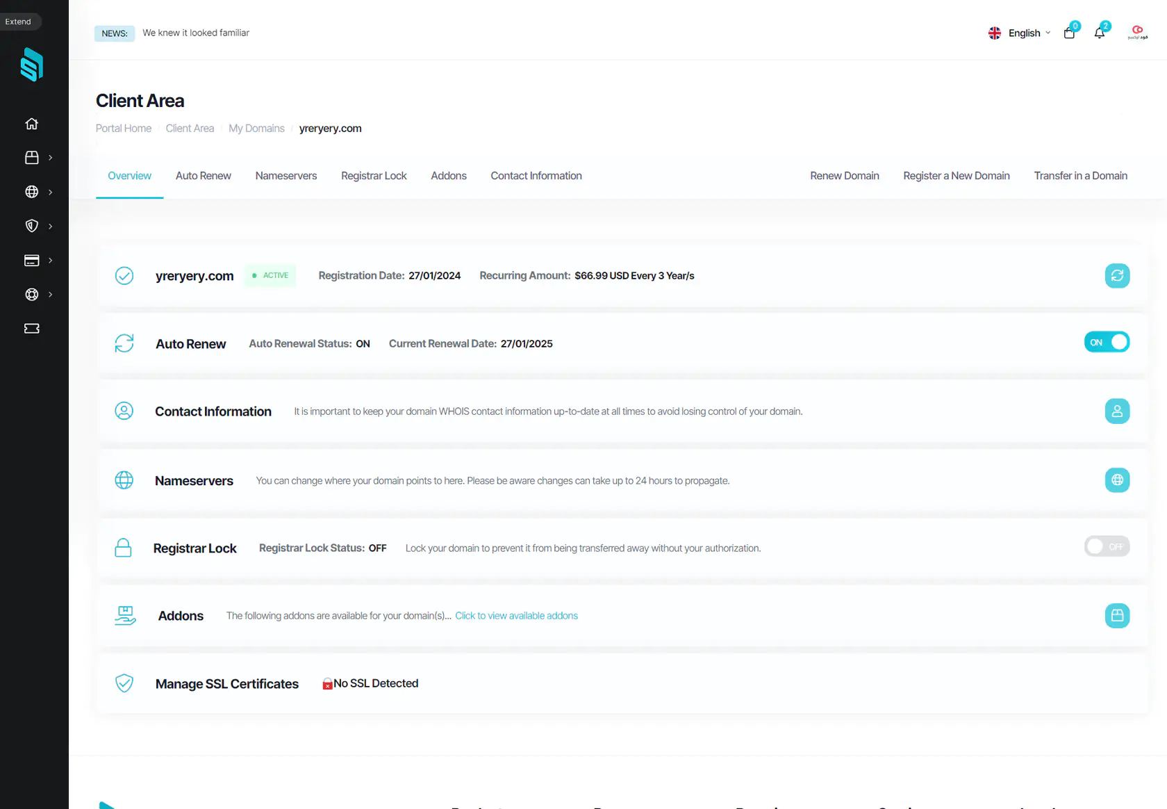 latest version WHMCS Theme by coodiv screenshot emyui aws pro